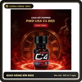 Tinh Dầu Hít Thư Giãn Dành Cho Người Lớn Popper PWD USA C4 Red - Chai 10ml - Snapshop Chính Hãng