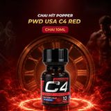 Nước Hoa Hít Nhập Khẩu Tăng Độ Nhạy Cảm Popper PWD USA C4 Red - Chai 10ml - Snapshop Chính Hãng
