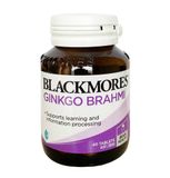 Hoạt huyết dưỡng não Blackmores Ginkgo Brahmi, hộp 40 viên của Úc
