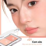 (Hàng nhập khẩu) Bảng phấn má 2 ô Judydoll Dual Color Blush