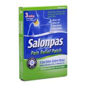 Cao dán giảm đau Salonpas Pain Relief Patch hộp 3 miếng