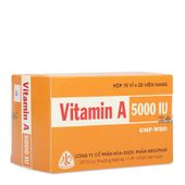 Thuốc dự phòng & trị các triệu chứng thiếu Vitamin A 5000 IU