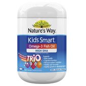 Kẹo dẻo DHA cho bé Nature's Way Kids Smart Omega 3 Trio High DHA