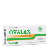 Thuốc điều trị táo bón Ovalax (Hộp 1 vỉ x 10 viên)