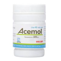 Thuốc giảm đau- Hạ sốt Acemol 325mg (40 viên/chai)