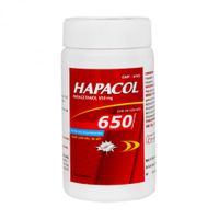 Thuốc giảm đau hạ sốt Hapacol 650mg (Chai 100 viên)