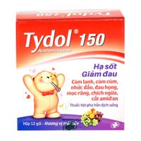 Thuốc giảm đau và hạ sốt Tydol 150mg (12 gói/ hộp)