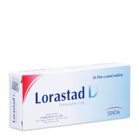 Thuốc viêm mũi dị ứng & nổi mề đay Lorastad D 5g (30viên)