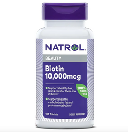Natrol Biotin 10000 mcg viên uống hỗ trợ mọc tóc