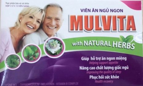Viên ăn ngủ ngon Mulvita (hộp 3vỉ x 10 viên nang)-Hoàng Liên