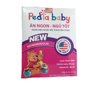Siro Pedia Baby ăn ngon ngủ tốt hộp 4 vỉ x 5 ống