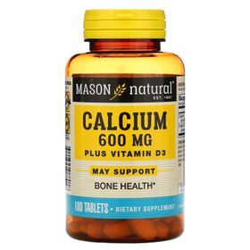 Viên nhai hỗ trợ xương khớp Mason Natural Calcium 600mg + D3 của Mỹ
