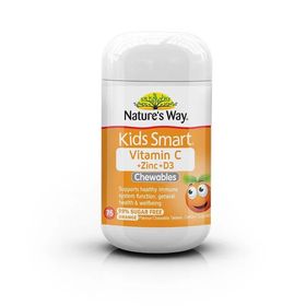 Viên nhai cho bé Nature’s Way Kids Smart Vitamin C + Zinc + D3