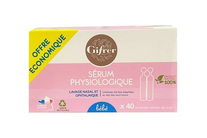 Nước muối sinh lý Physiodose Gilbert cho trẻ sơ sinh