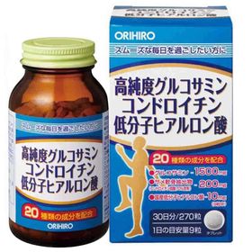 Viên uống hỗ trợ xương khớp Glucosamine Hyaluronic Acid Orihiro, 270 viên Nhật Bản