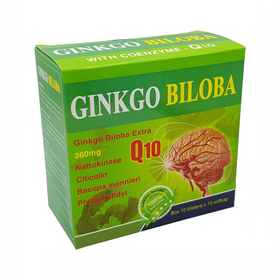 Viên uống hỗ trợ não bộ Ginkgo Biloba Q10 Natural 360mg, hộp 100 viên