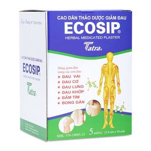Cao dán thảo dược giảm đau Ecosip Tatra (1 gói x 5 miếng)