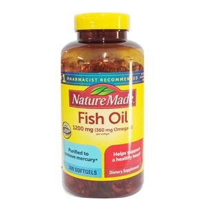Khám phá sản phẩm: Dầu cá Nature Made Fish Oil Omega 3 1200mg hộp 200 viên