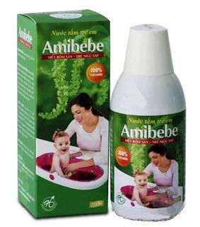 Nước tắm trẻ em Amibebe trị rôm sảy cho trẻ sơ sinh