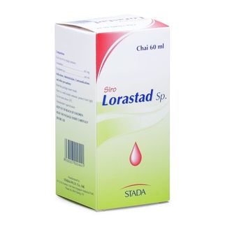 Siro trị viêm mũi dị ứng và nổi mề đay Lorastad Sp (60ml)