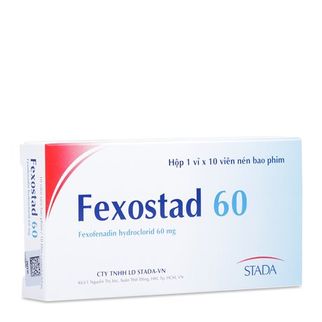 Thuốc trị viêm mũi dị ứng, nổi mề đay vô căn mãn Fexostad 60