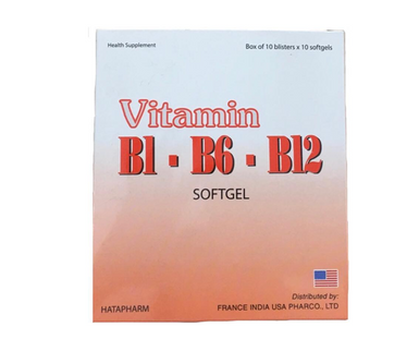 Viên uống bổ sung Vitamin B1 - B6 - B12 Soft gel