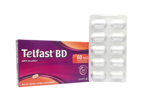 Thuốc điều trị viêm mũi dị ứng, nổi mề đay Telfast BD 60mg