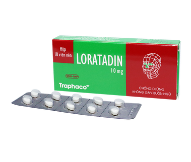 Thuốc chống dị ứng Loratadin 10mg Traphaco hộp 10 viên nén