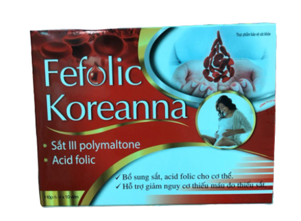 Viên uống bổ sung sắt Fefolic Koreanna cho bà bầu