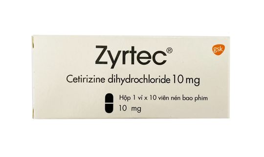 Thuốc điều trị viêm mũi dị ứng quanh năm Zyrtec (10mg)