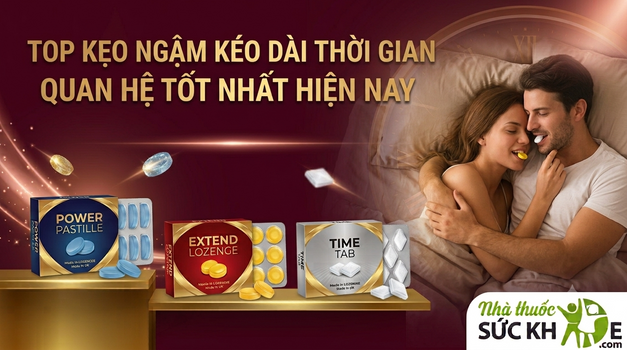 TOP 9 kẹo ngậm kéo dài thời gian quan hệ, dễ sử dụng