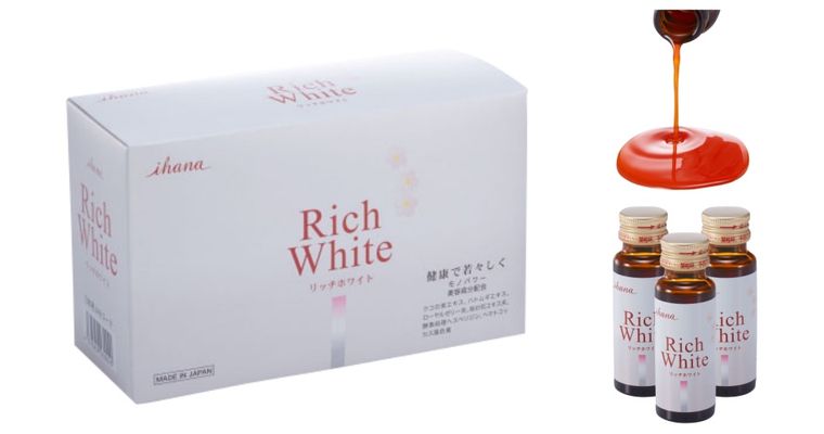 Nước uống trắng da Collagen Rich White của Nhật 