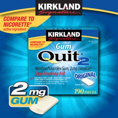 Kẹo cai thuốc lá Kirkland Gum Quit 2 của Mỹ 190 viên
