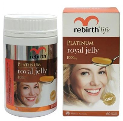 Sữa ong chúa Rebirth của Úc Platinum Royal Jelly 1000mg
