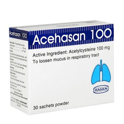 Thuốc bột Acehasan 100- Loãng đờm đường hô hấp (Hộp 30 Gói)