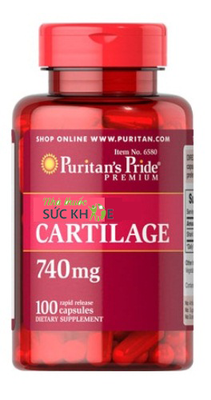 Viên uống Cartilage Puritan's Pride 740mg Chính Hãng của Mỹ