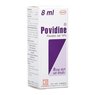 Dung dịch sát khuẩn Povidine Povidon IOD 10%(10 chai x 8ml)