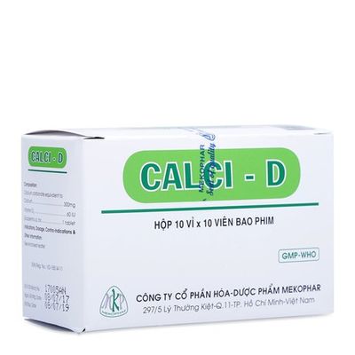 Thuốc bổ sung Calcium Calci- D ( 10 vỉ x 10 viên/hộp)
