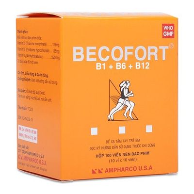 Thuốc phòng và điều trị sự thiếu hụt Vitamin nhóm B Becofort