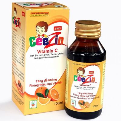 Siro hỗ trợ tăng đề kháng, phòng thiếu hụt vitamin Ceezin 100ml