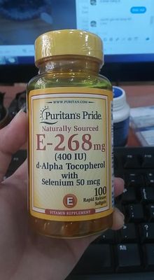 Vitamin E 268mg With Selenium Puritan's Pride Chính Hãng Từ Mỹ