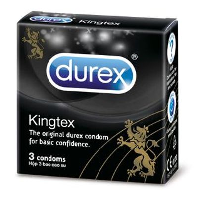 Bao cao su Durex Kingtex hộp 3 chiếc
