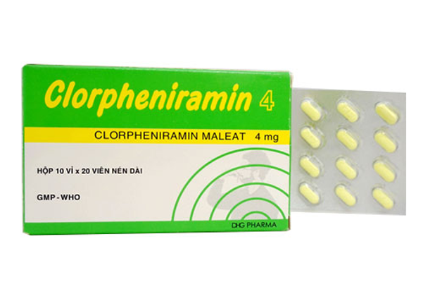 Thuốc Clorpheniramin 4mg viên nén dược Hậu Giang