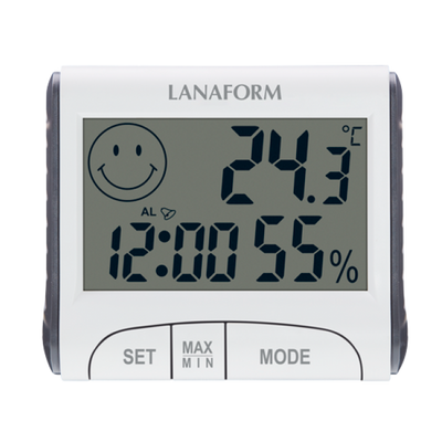 Nhiệt ẩm kế có giờ Lanaform LA120701 công nghệ cao