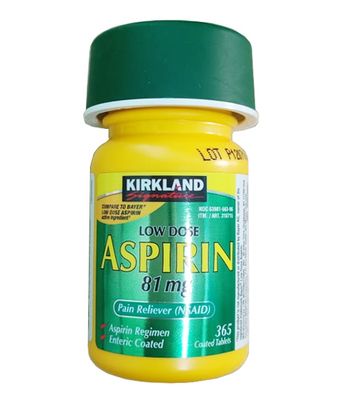 Viên uống Aspirin 81mg Kirkland của Mỹ