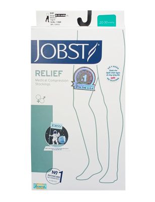 Vớ y khoa đùi Jobst Relief hỗ trợ giãn tĩnh mạch màu da, không silicon