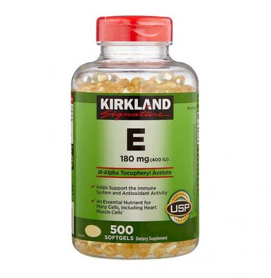 Vitamin E 400 IU Kirkland của Mỹ hộp 500 viên