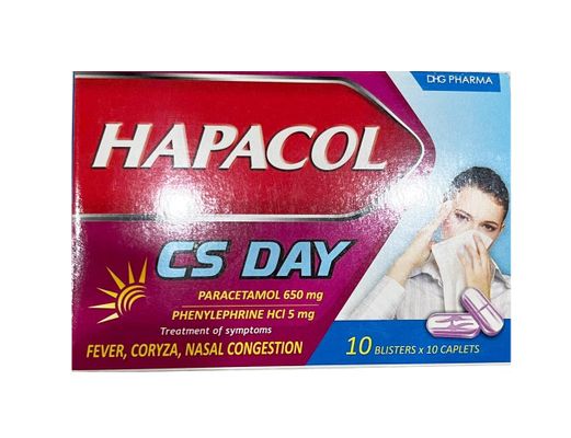 Thuốc Hapacol Cs Day- Trị sốt, sổ mũi, sưng huyết mũi