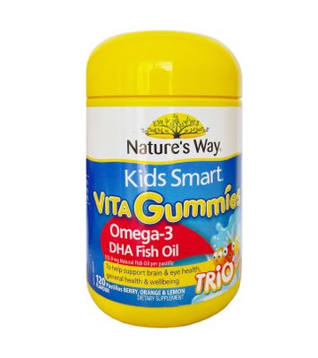 Kẹo dẻo Nature's Way Kids Smart Trio giúp bổ sung Omega-3, DHA cho bé