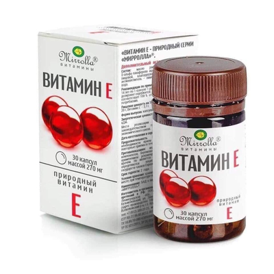Viên uống vitamin E đỏ Mirrolla 270mg của Nga